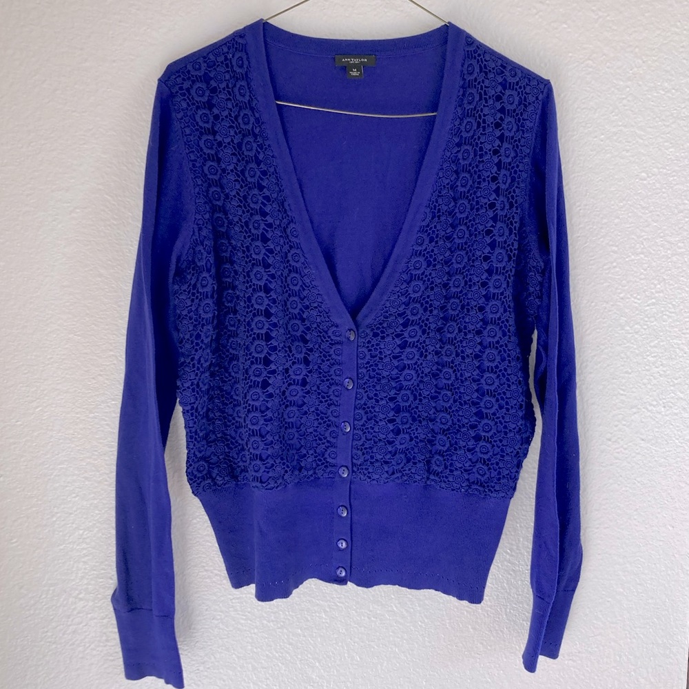 Ann Taylor Lace Cardigan | M